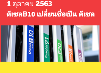 กรมธุรกิจพลังงาน ย้ำ 1 ต.ค. 63 ทุกปั๊มเปลี่ยนชื่อดีเซลบี10 เป็น “ดีเซล”
