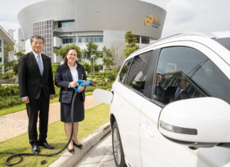 กฟผ.จับมือมิตซูบิชิ มอเตอร์ส พัฒนาโมเดลธุรกิจแปลงพลังงานจากแบตเตอรี่รถยนต์ไฟฟ้ามายังระบบไฟฟ้า  บ้าน อาคาร