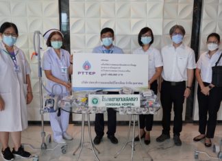 ปตท.สผ. มอบเครื่องช่วยหายใจรักษาผู้ป่วยโควิด-19 ให้ ร.พ. ในสงขลาและระนอง