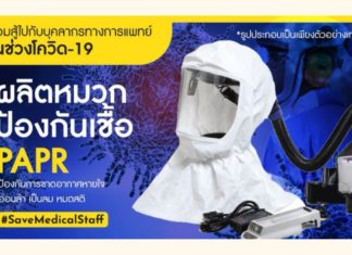 มูลนิธิเขื่อนยันฮี ชวนร่วมบริจาค เพื่อผลิตหมวกป้องกันเชื้อแก่บุคลากรทางการแพทย์