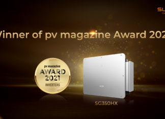 Sungrow Wins PV Magazine Award 2021 in the Inverter Category for its SG350HX
