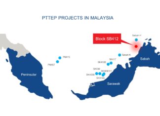 ปตท.สผ. ได้สิทธิสำรวจปิโตรเลียมแปลงเอสบี 412ในมาเลเซีย