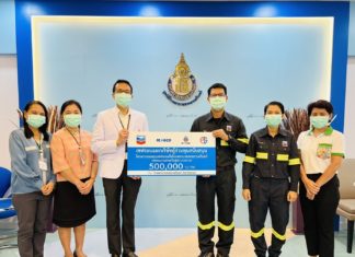 เชฟรอนและบริษัทผู้ร่วมทุน มอบเงินโครงการ “กองทุนเชฟรอนเพื่อโรงพยาบาล” หนุนสงขลารับมือโควิด-19