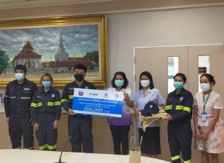 เชฟรอนและบริษัทผู้ร่วมทุน มอบเงินโครงการ“กองทุนเชฟรอนเพื่อโรงพยาบาล” หนุนนครศรีธรรมราชรับมือโควิด-19