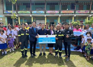 เชฟรอนสมทบทุนปรับปรุงสนามเด็กเล่น โรงเรียนวัดตาหลวงคง อ.สิงหนคร จ.สงขลา