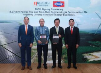 บี.กริม เพาเวอร์ เอ็มโอยู ซิโน-ไทย เอ็นจีเนียริ่ง แอนด์ คอนสตรัคชั่น ร่วมพัฒนาโครงการพลังงานทดแทนในประเทศไทย