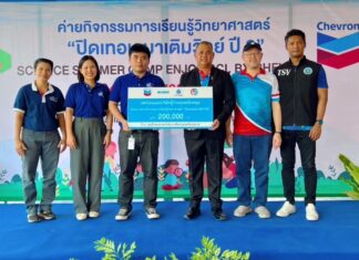 เชฟรอน ร่วมกับ ศูนย์วิทยาศาสตร์เพื่อการศึกษานครศรีธรรมราช จัดค่ายวิทยาศาสตร์ “ปิดเทอม มาเติมวิทย์” ปี 2