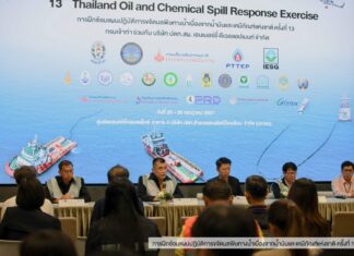 PTTEP joins Marine Department, government and private agencies in the 13th Thailand Oil and Chemical Spill Response Exercise
