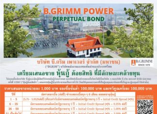 BGRIM เตรียมเสนอขายหุ้นกู้ด้อยสิทธิที่มีลักษณะคล้ายทุนฯ คาดเปิดจองซื้อ 28-30 ต.ค.นี้