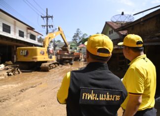 กฟผ. ระดมรถเครื่องจักรกลขนาดใหญ่เกือบ 20 คัน ลงพื้นที่ทำความสะอาดและฟื้นฟู อ.แม่สาย จ.เชียงราย