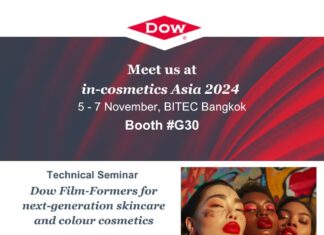 Dow เปิดตัวนวัตกรรม Personal Care โชว์ฟังค์ชั่นการทำงานที่ล้ำหน้า ทรงประสิทธิภาพ เป็นมิตรกับสิ่งแวดล้อม ในงาน In-cosmetics Asia ที่ไบเทค