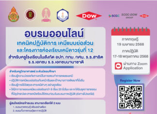 เปิดรับสมัครแล้ว! โอกาสทองสำหรับครูวิทย์ทั่วประเทศ อบรมเทคนิคเคมีย่อส่วน