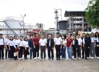 กรมธุรกิจพลังงาน เยี่ยมชมกระบวนการปรับปรุงคุณภาพน้ำมันพืชใช้แล้วเพื่อผลิตเชื้อเพลิงอากาศยานยั่งยืน หรือ SAF