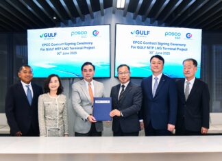 GULF และ PTT Tank เซ็นสัญญา EPCC ร่วมกับ POSCO E&C และ CAZ เพื่อพัฒนาท่าเรือก๊าซโครงการมาบตาพุด ระยะที่ 3