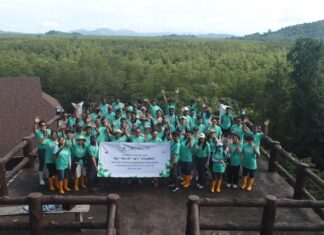 ผู้บริหารและพนักงาน ปตท.สผ. ร่วมกันปลูกต้นไม้เพิ่มพื้นที่สีเขียวในโอกาสครบรอบ 40 ปี