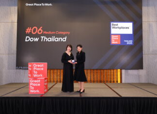 Dow ติดอันดับ 6 รางวัล Best Workplace องค์กรน่าทำงานที่สุดในไทยประจำปี 2568