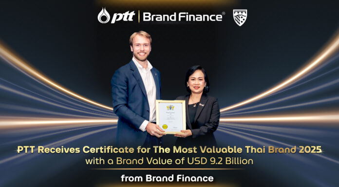 PTT Receives Certificate for The Most Valuable Thai Brand 2025 from Brand Finance