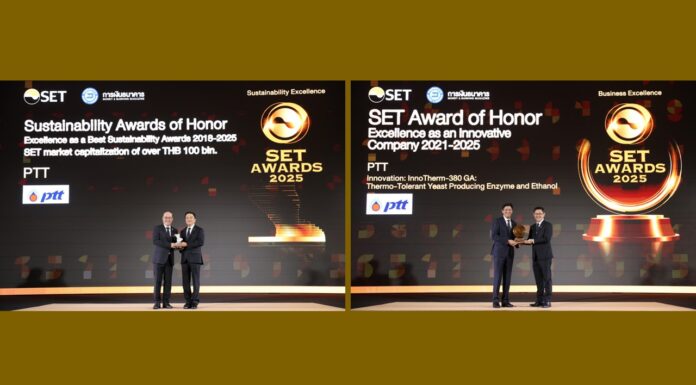 ปตท. คว้า 2 รางวัลเกียรติยศ SET Awards 2025 ตอกย้ำแข็งแรงร่วมกับสังคมไทยและเติบโตในระดับโลกอย่างยั่งยืน
