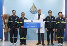 เชฟรอนมอบเงินกว่า 1 ล้านบาท แก่มูลนิธิโรงพยาบาลสงขลานครินทร์ เพื่อช่วยเหลือผู้ประสบภัยน้ำท่วมในสงขลา