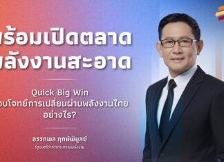 รมว. พลังงาน “อรรถพล” ย้ำ Quick Big Win รองรับการเปลี่ยนผ่านพลังงานอย่างยั่งยืน พร้อมเปิดตลาดพลังงานสะอาด ผลักดันไทยบรรลุเป้าหมาย Net Zero ในปี 2050